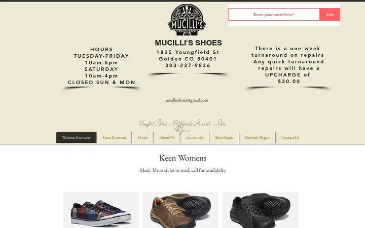 /keen — Mucilli's Shoes and Repair