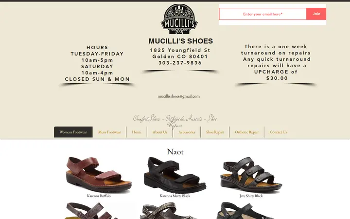 /naot — Mucilli's Shoes and Repair