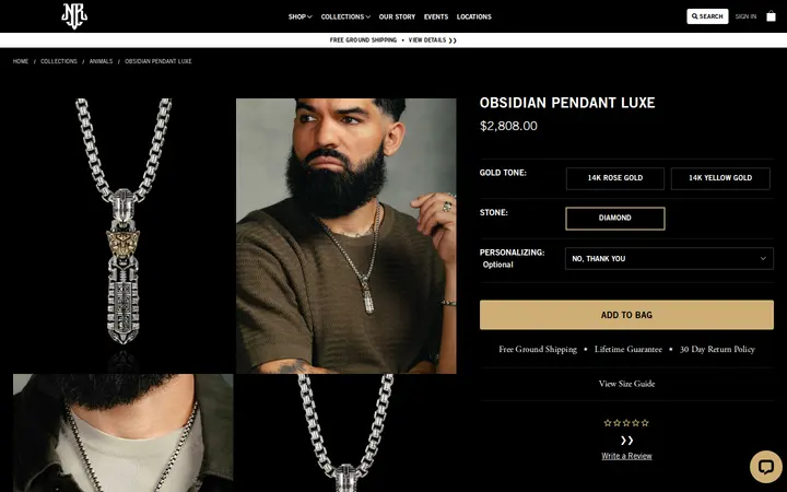 /shop/luxe/obsidian-pendant-luxe-edition — NightRider Jewelry