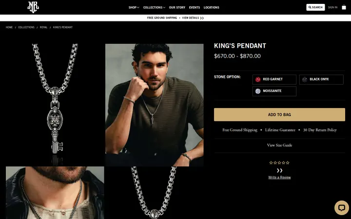 /shop/pendants/kings-pendant — NightRider Jewelry