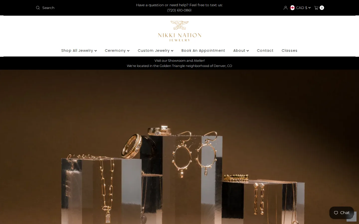 Captured website of Nikki Nation Jewelry - Engagement / Wedding / Custom Jewelry