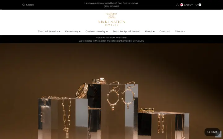 Website of Nikki Nation Jewelry - Engagement / Wedding / Custom Jewelry