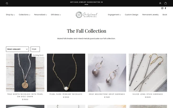 /collections/the-fall-collection — Original Hardware Handcrafted Jewelry