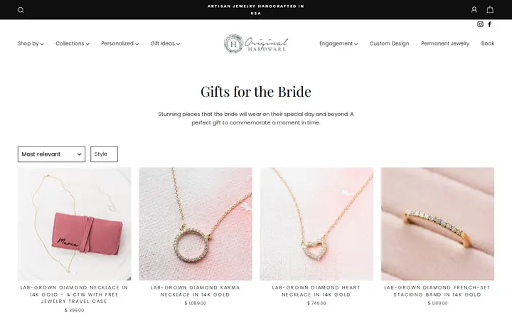 /collections/gifts-for-the-bride-1 — Original Hardware Handcrafted Jewelry