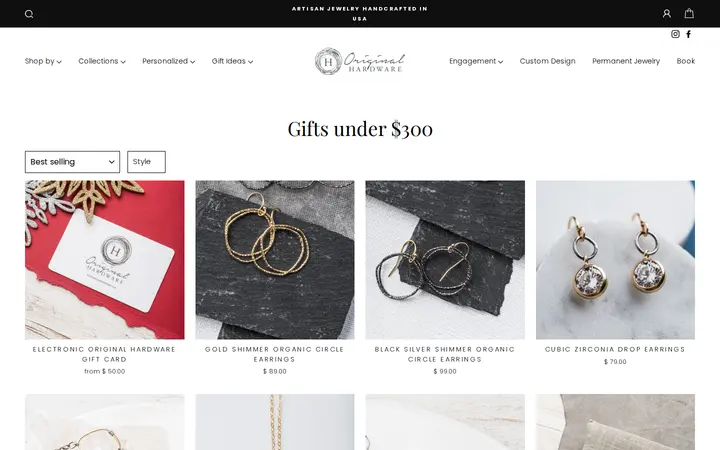 /collections/gifts-under-50 — Original Hardware Handcrafted Jewelry