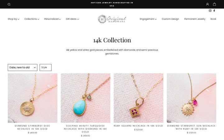 /collections/14k-collection — Original Hardware Handcrafted Jewelry