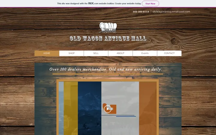 Website of Old Wagon Antique Mall