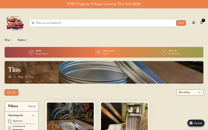 /collections/tins — Off the Bottle Refill Shop