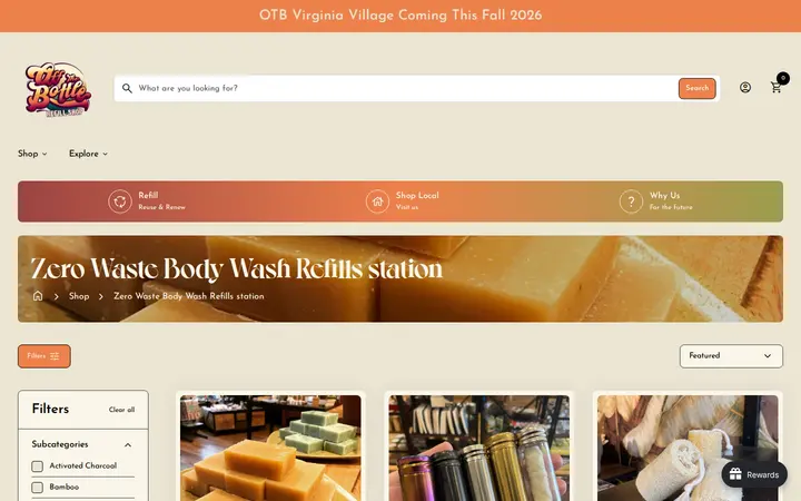 /collections/zero-waste-plant-based-body-wash-refills-station — Off the Bottle Refill Shop