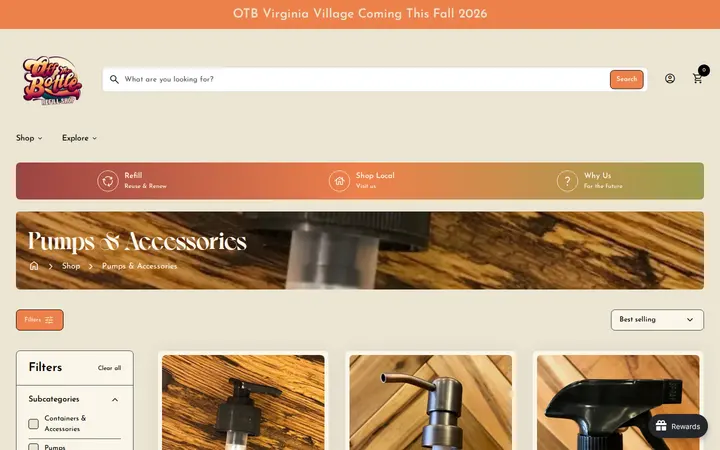 /collections/pumps-accessories — Off the Bottle Refill Shop