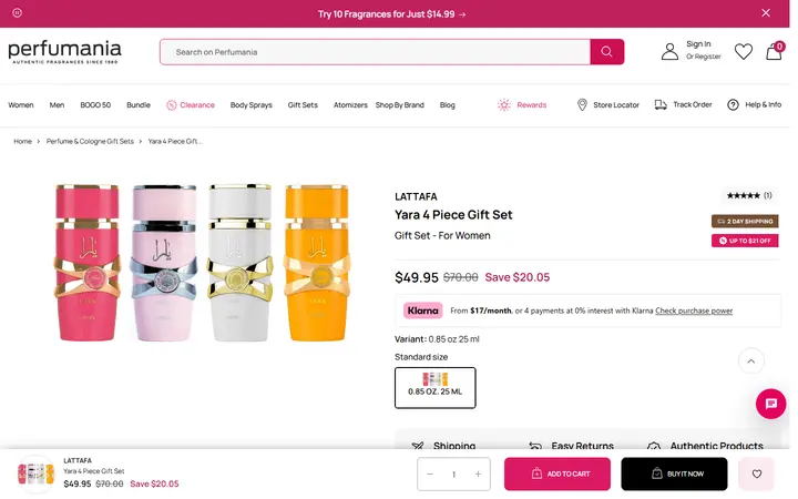 /collections/fragrance-gift-sets/products/lattafa-yara-4-piece-gift-set-for-women — Perfumania