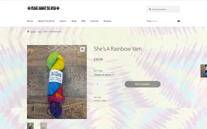 /index.php/product/shes-a-rainbow-yarn — The Peace Place: Peace Addict Tie Dyes