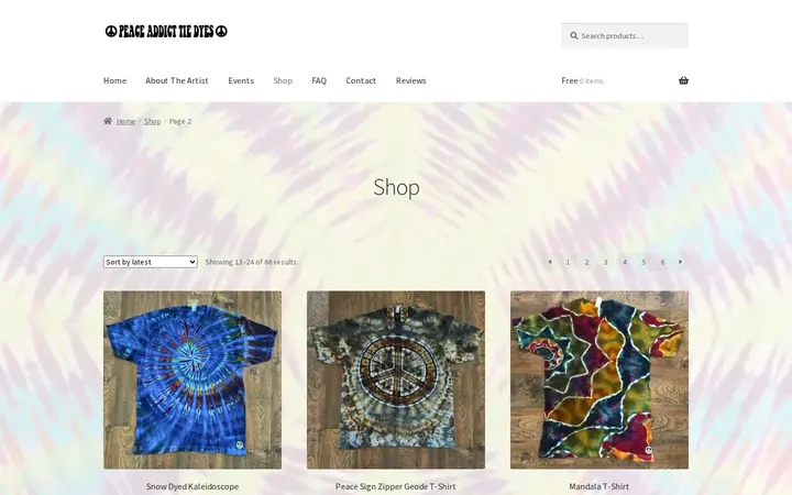 /index.php/shop/page/2 — The Peace Place: Peace Addict Tie Dyes