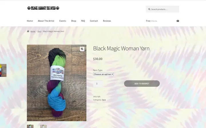 /index.php/product/black-magic-woman-yarn — The Peace Place: Peace Addict Tie Dyes
