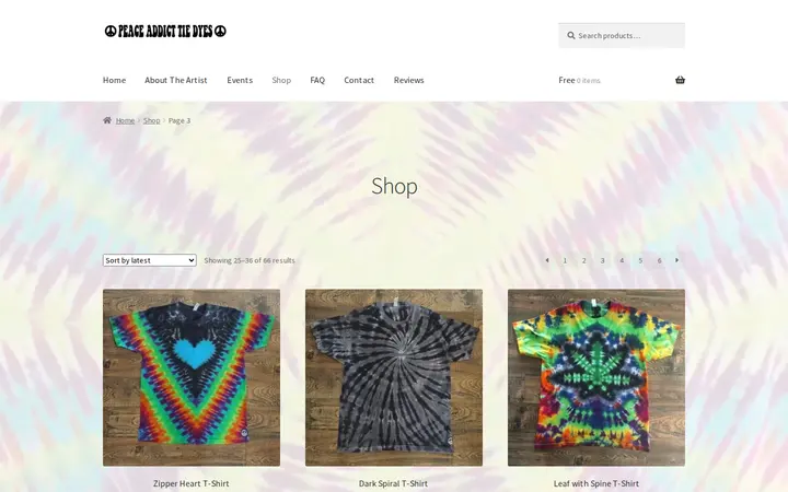 /index.php/shop/page/3 — The Peace Place: Peace Addict Tie Dyes