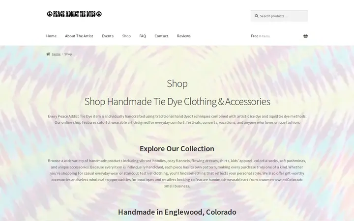 /index.php/shop — The Peace Place: Peace Addict Tie Dyes