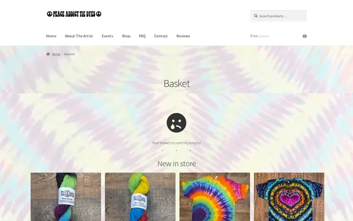 /index.php/basket — The Peace Place: Peace Addict Tie Dyes