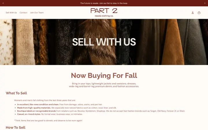 /pages/sell-with-us — Part 2 Resale Clothing Co.