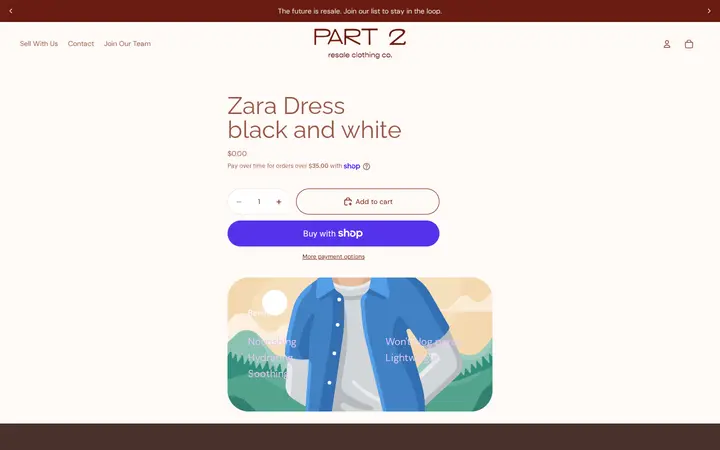 /products/094029-zara-dress-black-and-white — Part 2 Resale Clothing Co.