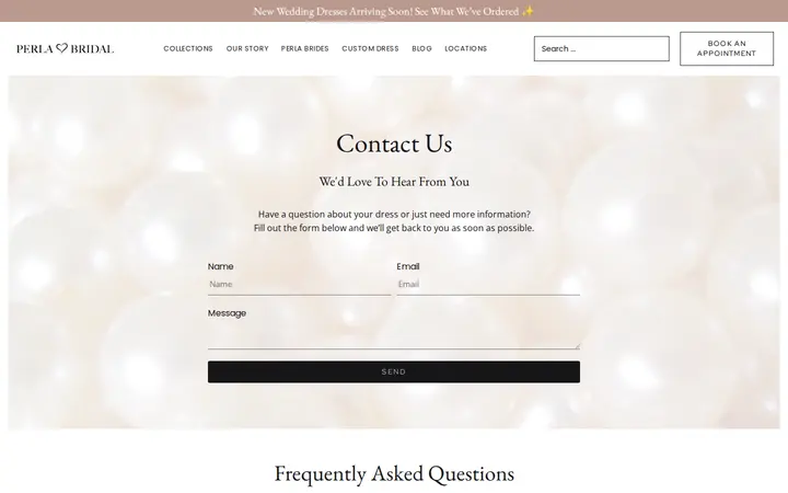 /contact — Perla Bridal