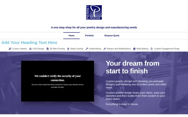Website of Pierret Designs