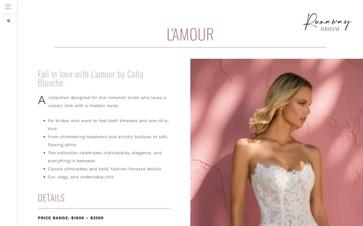 /designers/lamour — Runaway Bridal | Denver Bridal Studio
