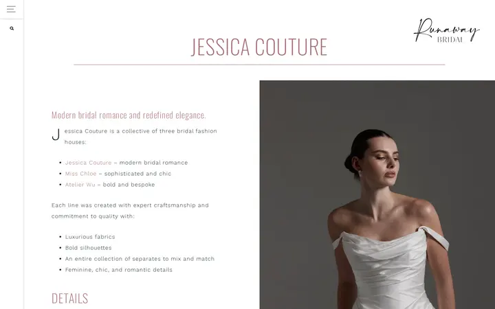 /designers/jessica-couture — Runaway Bridal | Denver Bridal Studio
