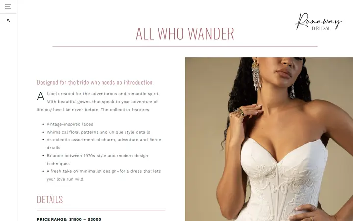 /designers/all-who-wander — Runaway Bridal | Denver Bridal Studio