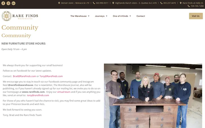 /community — Rare Finds Warehouse