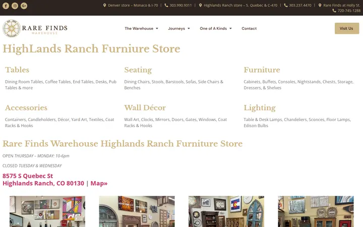 /highlands-ranch-furniture-store — Rare Finds Warehouse