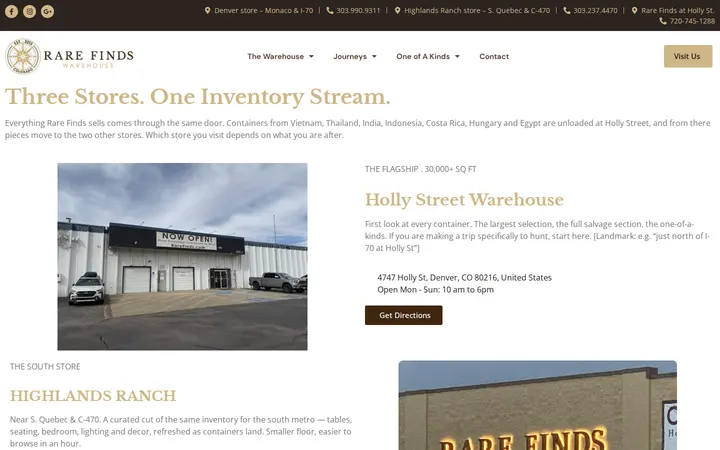 /our-location — Rare Finds Warehouse