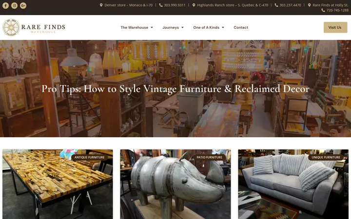 /about/furniture-blog — Rare Finds Warehouse