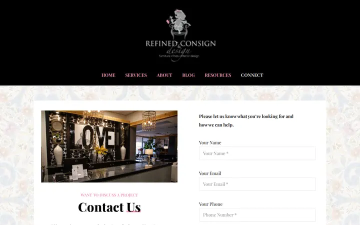 /contact — Refined Consign & Design