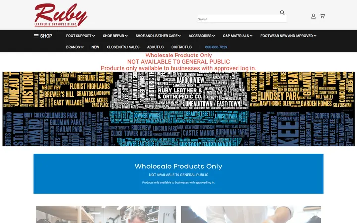 Website of Ruby Leather