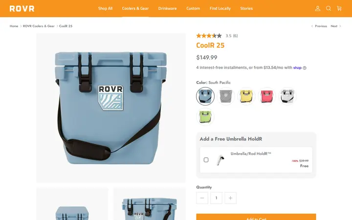 /collections/coolers-and-accessories/products/coolr-25-my25 — ROVR Products