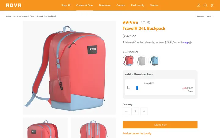 /collections/coolers-and-accessories/products/travelr-24l-backpack — ROVR Products