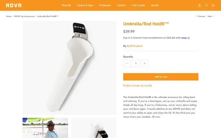 /collections/rovr-top-accessories/products/umbrella-rod-holder — ROVR Products
