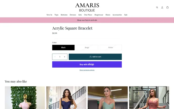 /products/acrylic-square-bracelet — Amaris Boutique