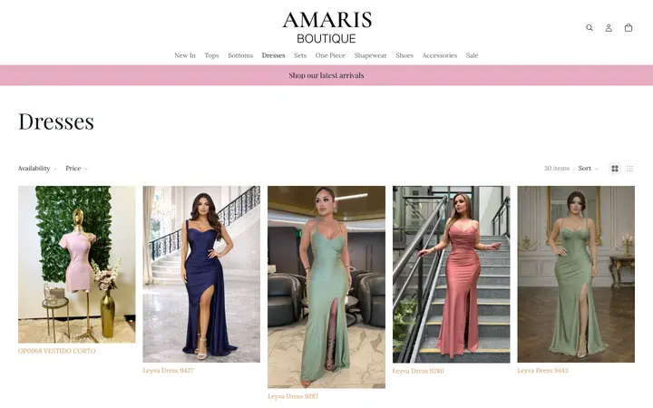 /collections/dresses — Amaris Boutique