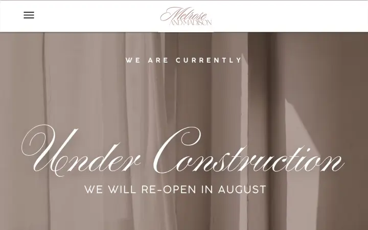 Website of Melrose & Madison