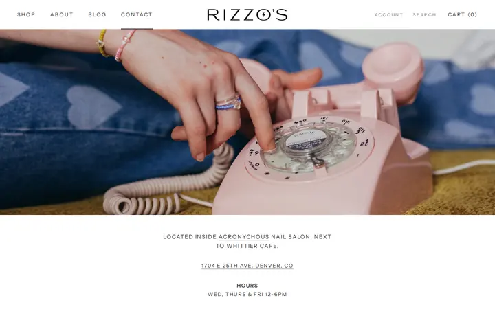 Website of Rizzo's