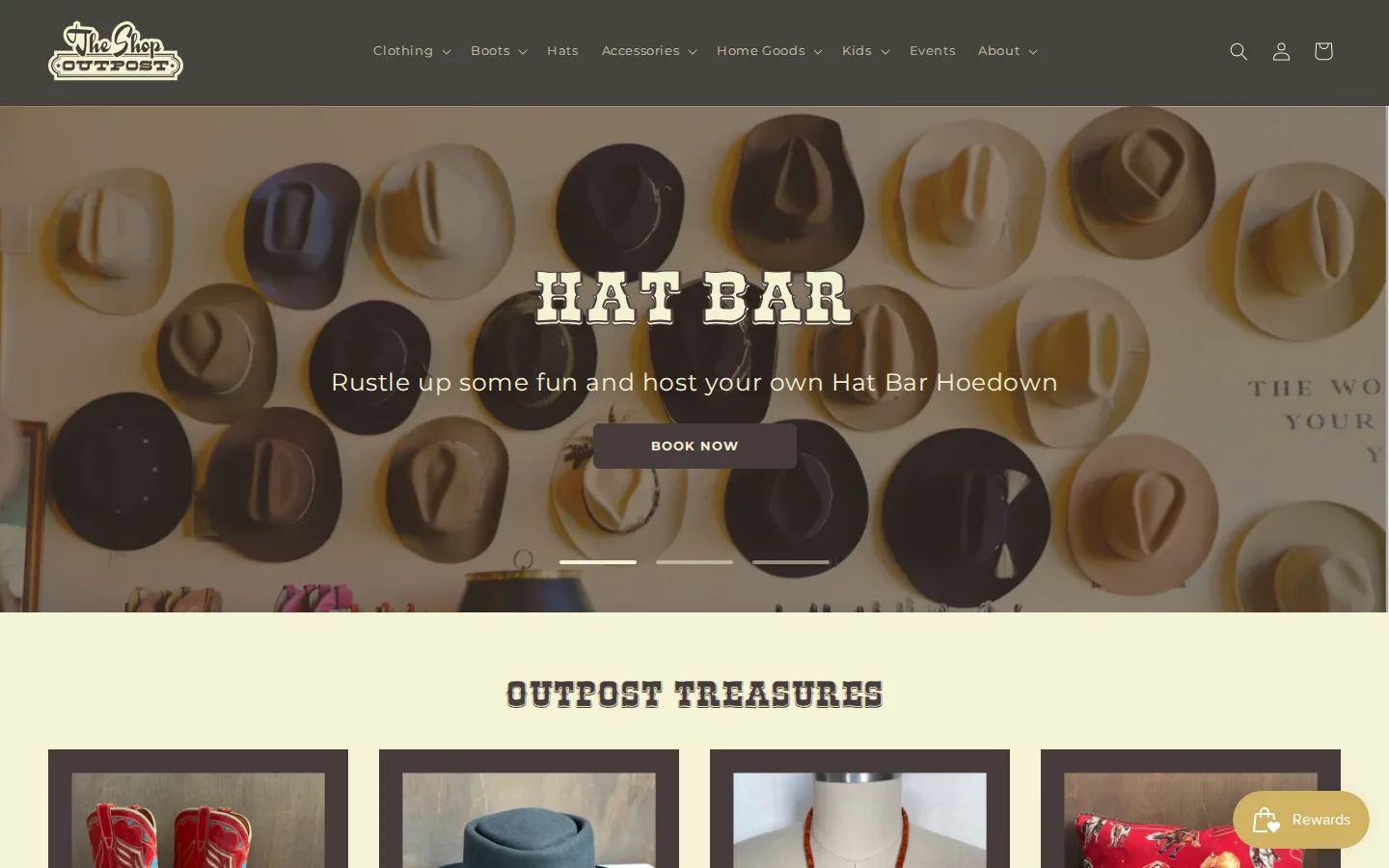 Captured website of The Shop Outpost