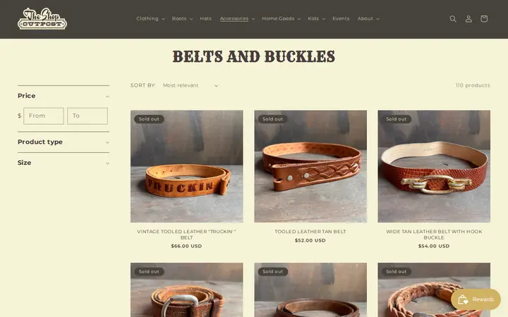 /collections/belts-and-buckles — The Shop Outpost