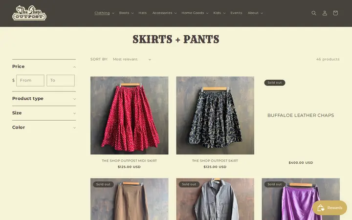 /collections/skirts-pants — The Shop Outpost
