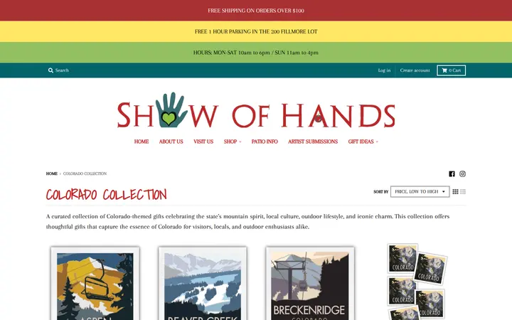 /collections/colorado-collection — Show of Hands