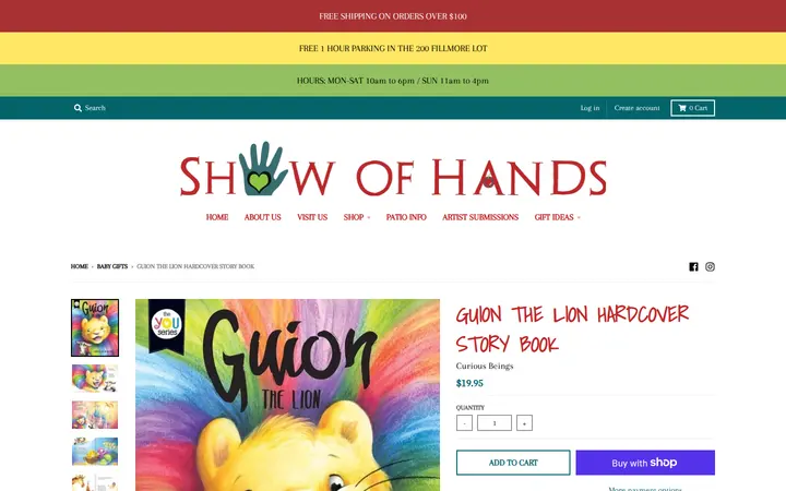 /collections/baby-gifts/products/guion-the-lion-hardcover-story-book — Show of Hands