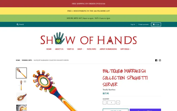 /collections/wedding-gifts/products/baltique%C2%AE-marrakesh-collection-spaghetti-server — Show of Hands