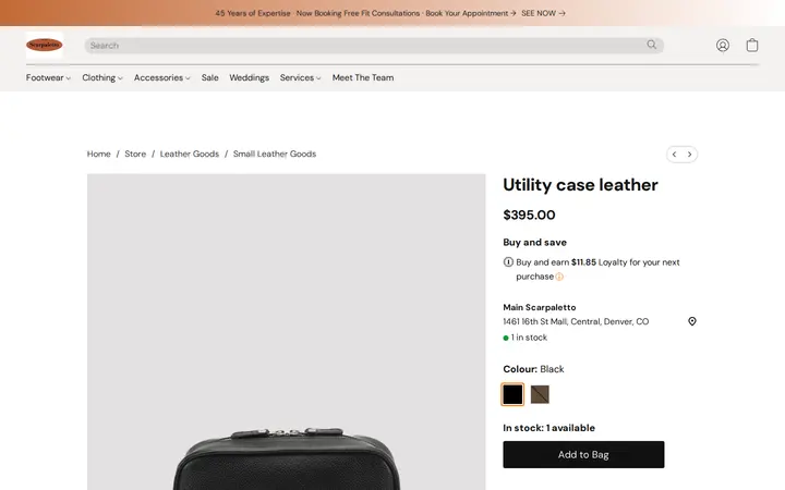 /products/utility-case-leather — Scarpaletto