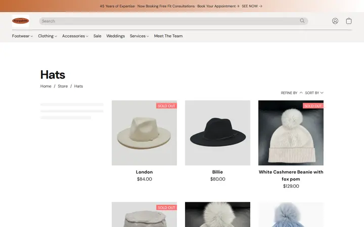 /products/collections/hats — Scarpaletto