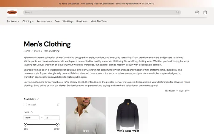 /products/mens-clothing-190559104 — Scarpaletto